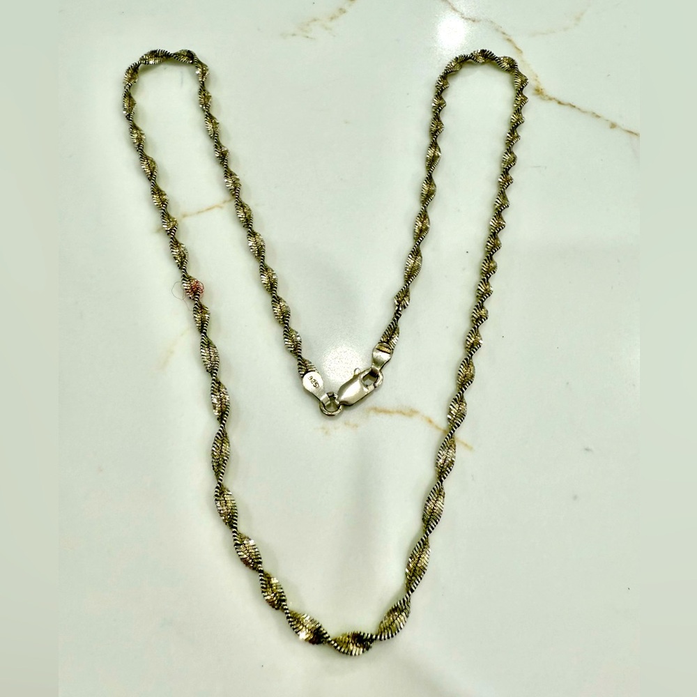 Various vintage silver necklaces